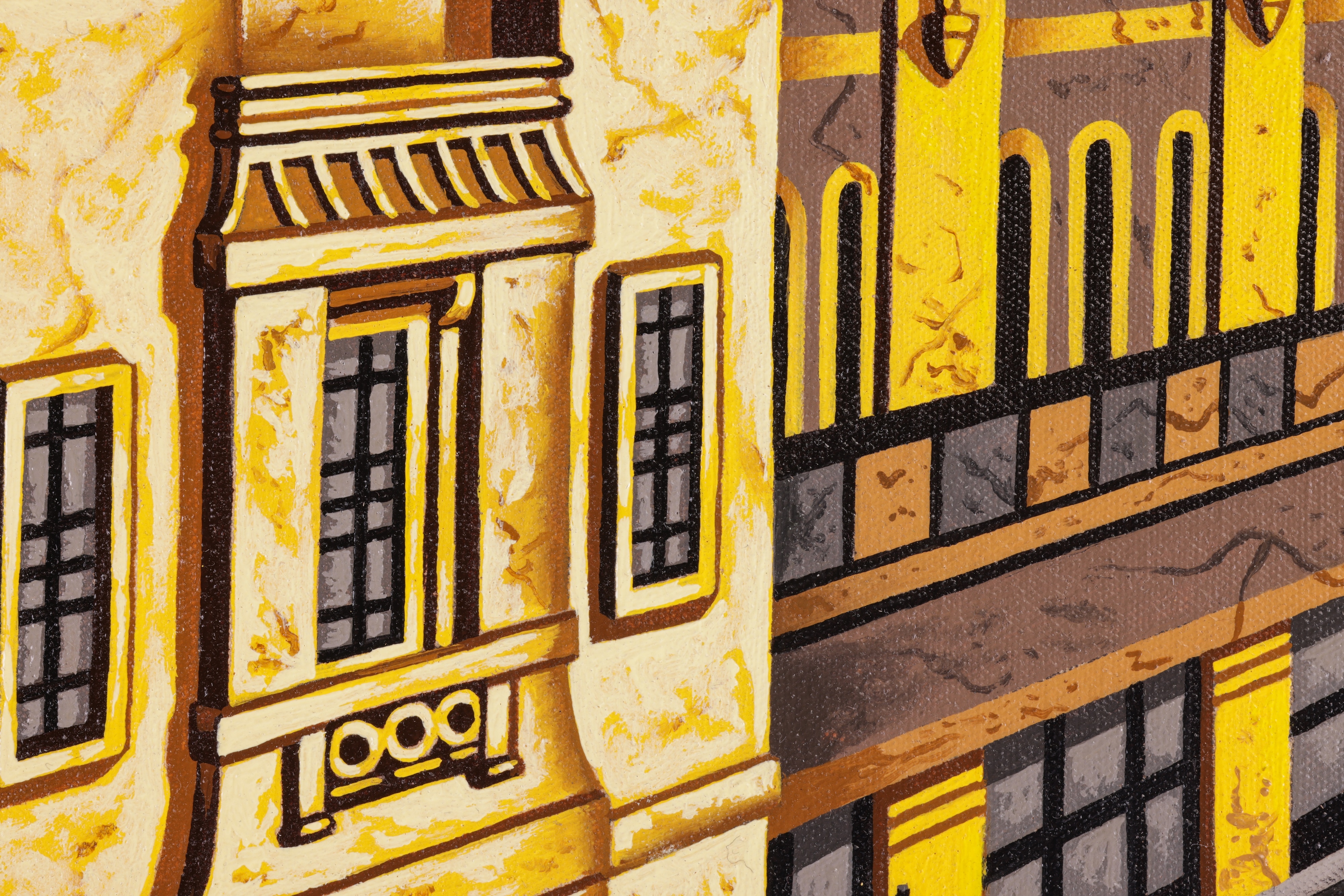 Artwork by John Duffin, Times Up (Wembley Stadium) (2001, Made of oil on canvas