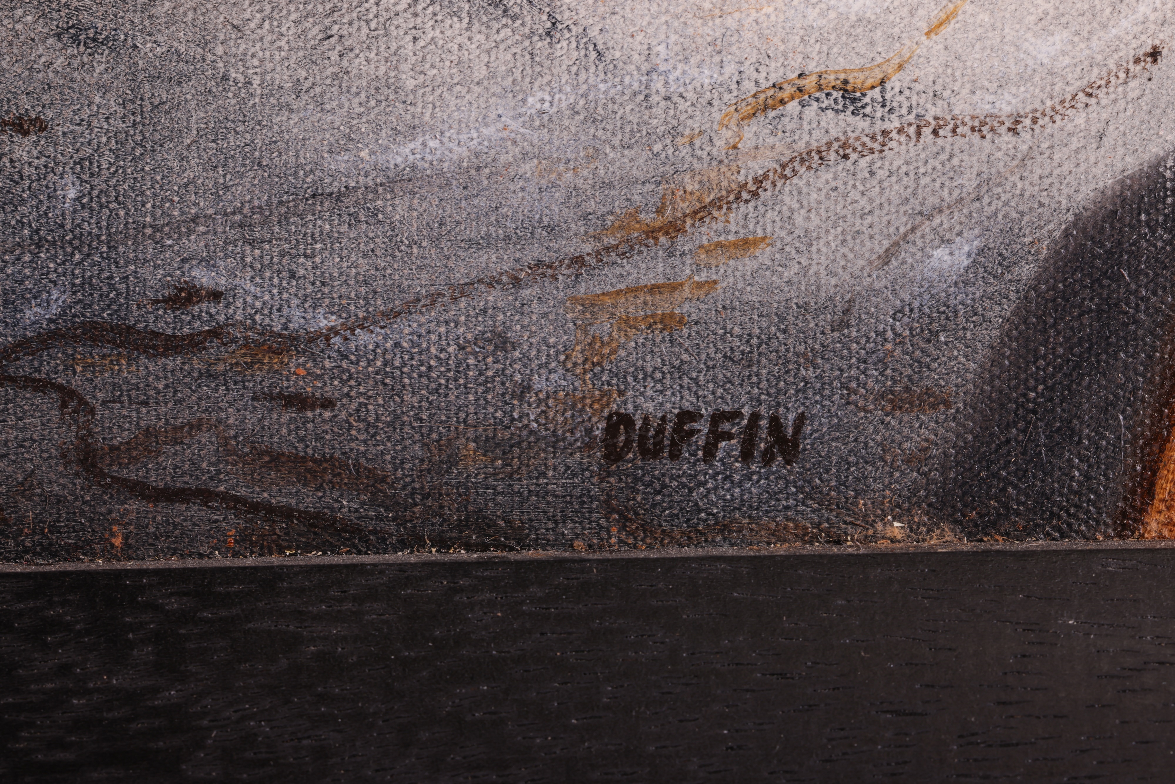 Artwork by John Duffin, Times Up (Wembley Stadium) (2001, Made of oil on canvas