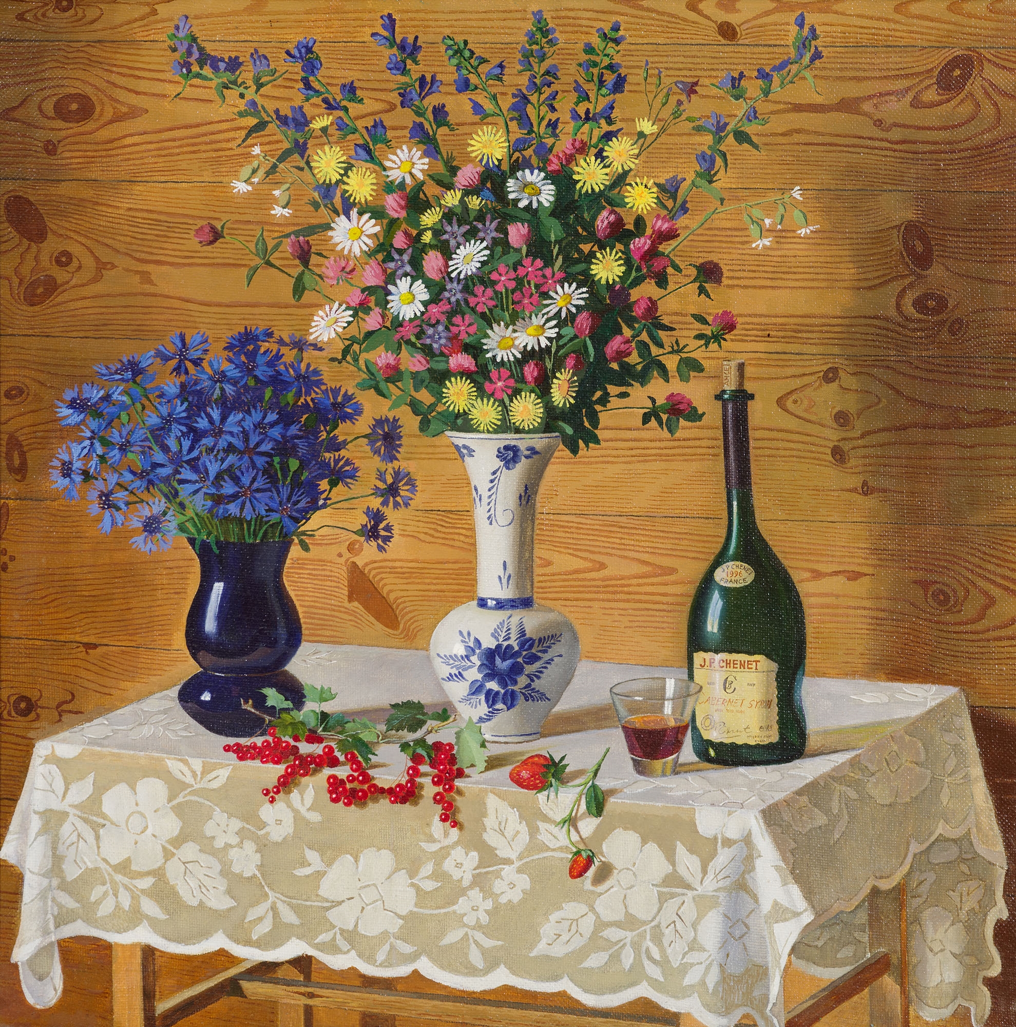 Artwork by Vyacheslav Grigoryevich Kubarev, Country still life, Made of Oil on canvas