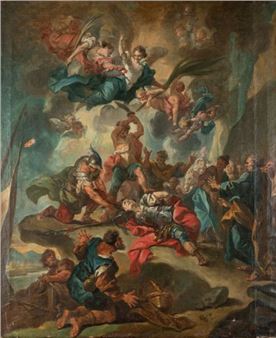 Martyrdom of Saint Paul  Unframed Height - Michel-Francois Dandré-Bardon