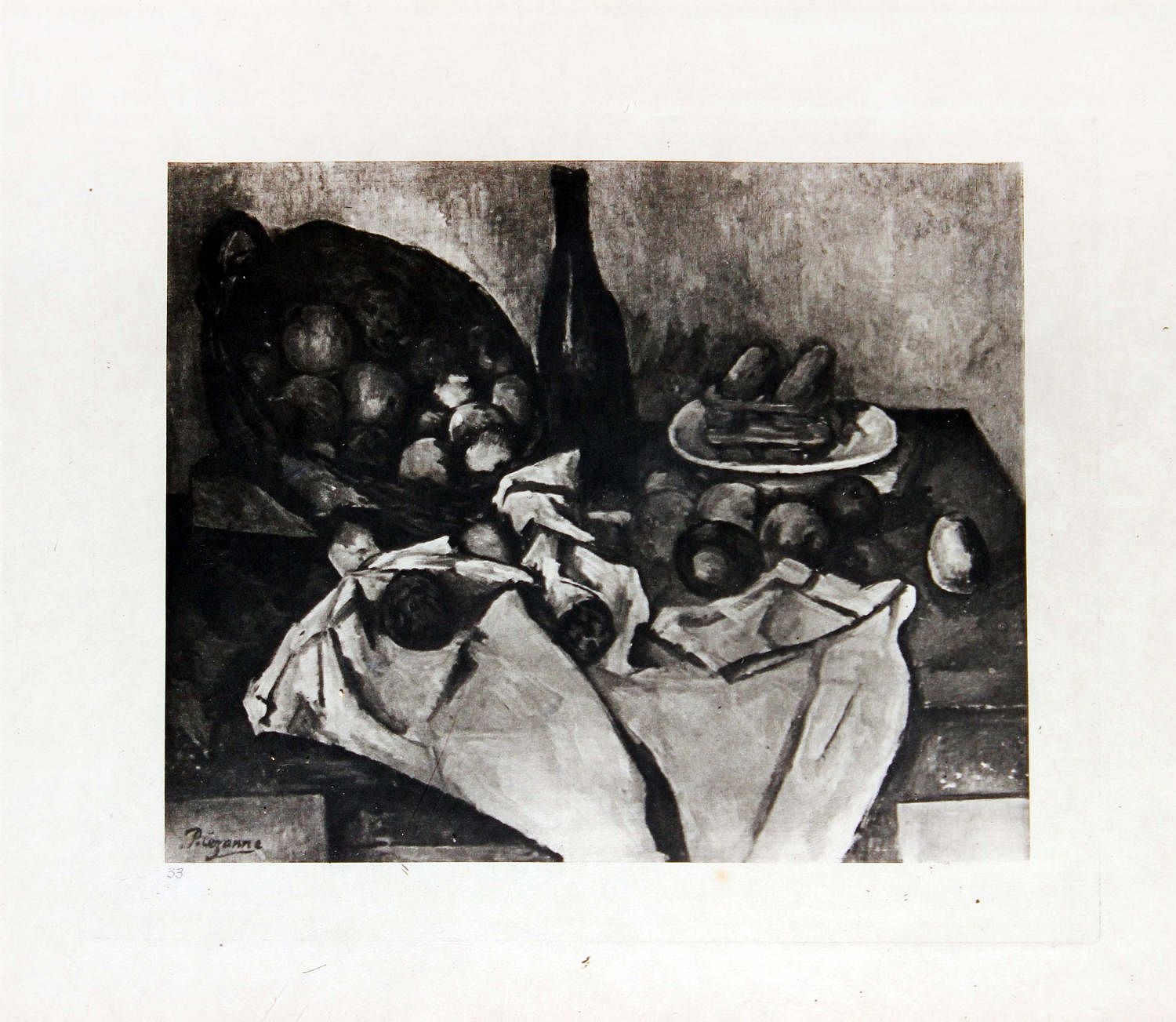 Nature morte des pêches et des poires de Paul Cézanne - Reproduction