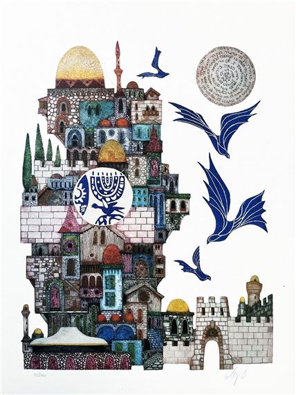 Amram Ebgi | Amram Ebgi - Birds above the City | MutualArt
