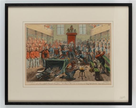 Consequences of a Successfull French Invasion. No.1. Plate 1st. We come to recover your long lost Liberties by James Gillray