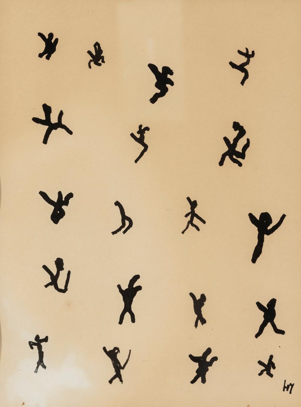 Grand Dessin Original Années 1970 – Henri Michaux ? – Chef D'Orchestre Signé