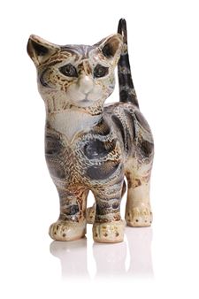 Puskin 1955 a Doulton Lambeth model of a cat glazed in tones of - Agnete Hoy