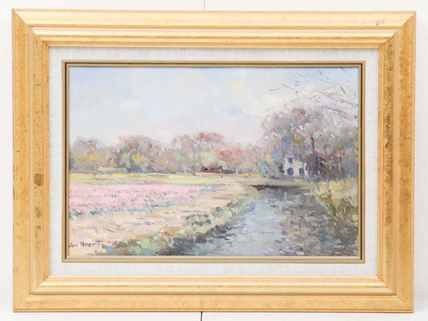 Artwork by Arie C. Van Noort, Bollenvelden Heemstede, Made of oil on panel