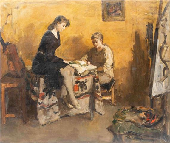 Aan het lezen by Aref Damee