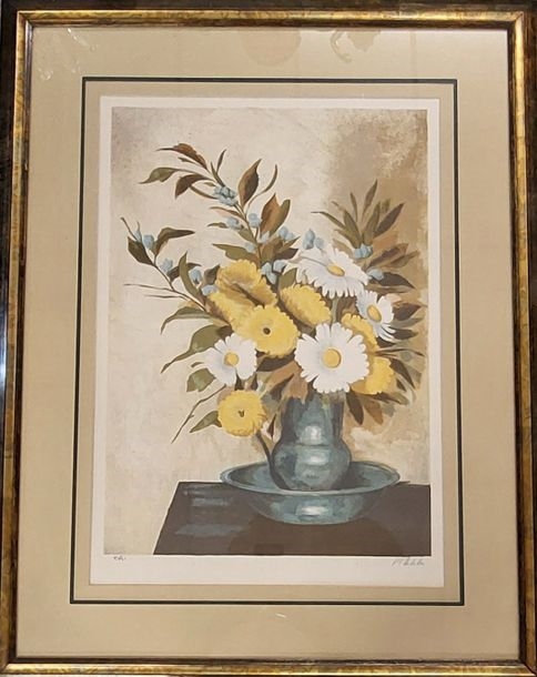 Pierre-Marie Rudelle | Flower bouquet artist's proof 71 x 51 cm | MutualArt
