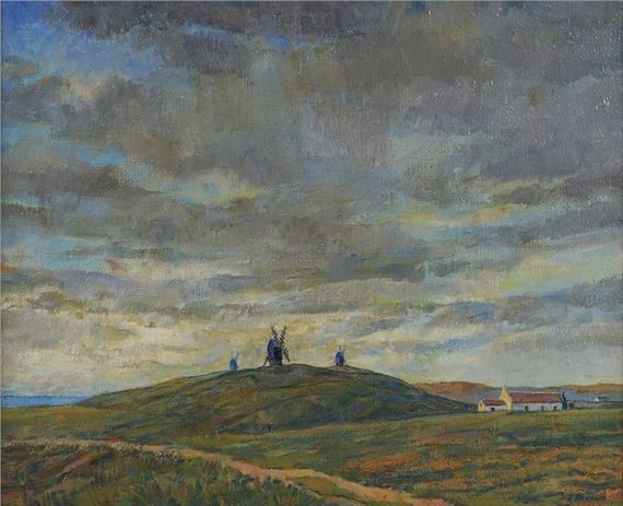 Roger DEVERIN (1884 - 1973) "Les Moulins - Roger Deverin