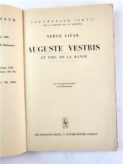 DANSE – Serge LIFAR / « Auguste Vestris - Serge Lifar