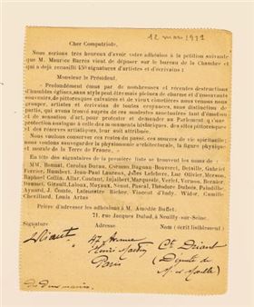 Autographe) AISNE (02) – Emile DRIANT (Neufchâtel-sur-Aisne - Amédée Buffet