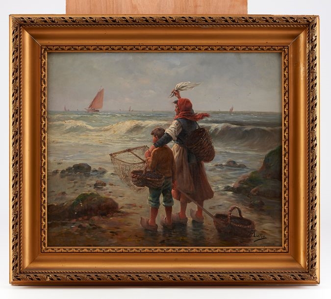 Pierre Testu | Pierre TESTU (XIX-XX) - The farewell to the fishermen ...