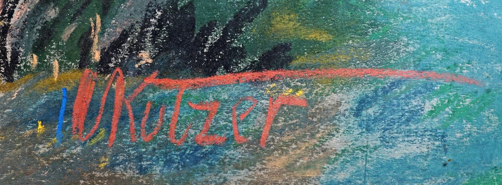 Artwork by Viktor Kutzer, Podzimní ráno na zmrzlém vrchu nad Pustevnami, Made of Technika: Pastel