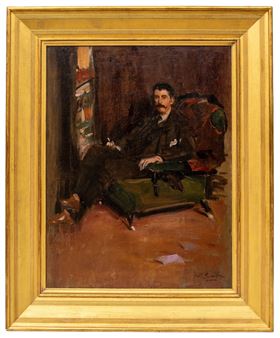 A gentleman smoking - Alexander Garden Sinclair