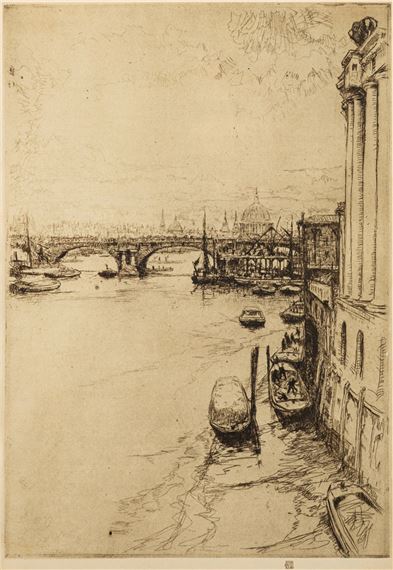 Lion Brewery - Print by James McBey