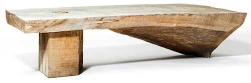 Artwork by Denis Milovanov, BENCH/SALON TABLE, Made of Oak