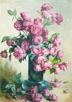 83- C. et M. DESLIENS ''Bouquet de roses''... - Lot 83 - Siboni - Marie Desliens