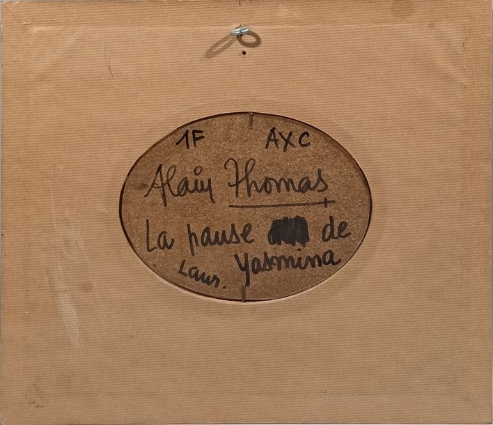 Artwork by Alain Thomas, La pause de Yasmina, Made of oil on panel