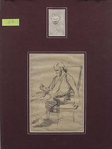 Artwork by Mihaly Munkacsy, Mihály MUNKÁCSY (1844-1900), Made of ink, charcoal and pencil drawings on