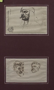 Artwork by Mihaly Munkacsy, Mihály MUNKÁCSY (1844-1900), Made of ink, charcoal and pencil drawings on