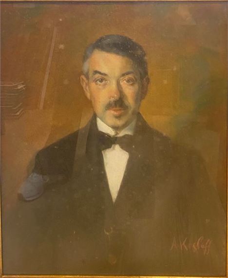 Man Pastel by Abram Borisovich Kozlov