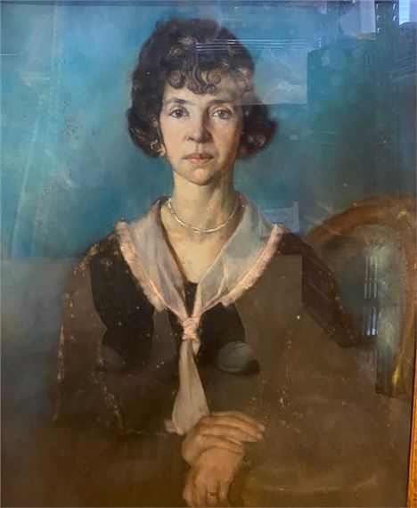 Woman Pastel by Abram Borisovich Kozlov