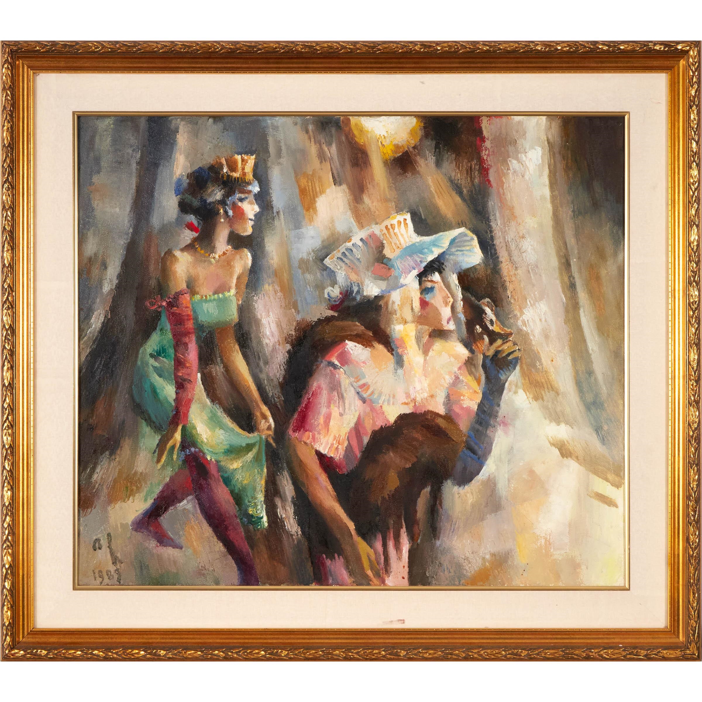 Artwork by Yuri Chikvaidze, BOW TO THE ACTRESSES, Made of oil on canvas