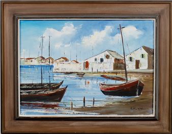 An oil on canvas, signed R.N. Lopes - R.N. Lopes