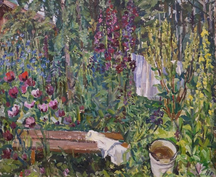 Artwork by Natalya Suvorova, Garden, Made of oil on canvas