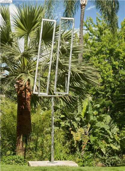 Two Open Rectangles Excentric-Seven Feet by George Rickey, 1984