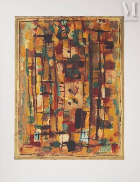 Artwork by Roger Bissière, Abstract composition, Made of Arches vellum