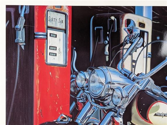 Scott Jacobs Harley Davidson Lithograph – 100 Great Years, Signed 31" X 17.75" Original Art - View #2