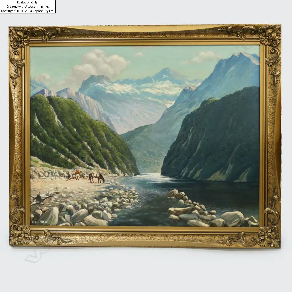 Artwork by C. H. Jenkins, C. H. JENKINS, Made of OIL ON BOARD