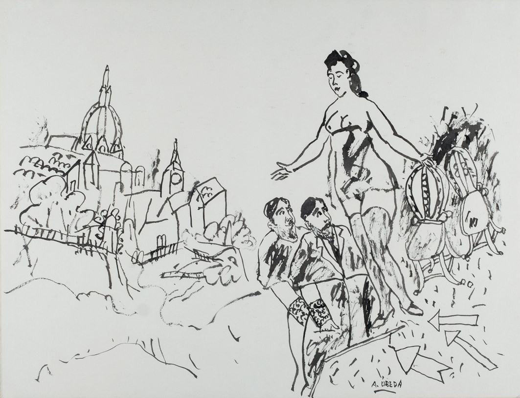 Agustín Ubeda | Landscae with figures | MutualArt