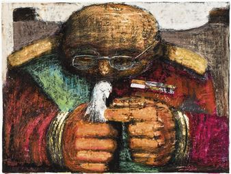 General with a dove - Aurelio Calderón