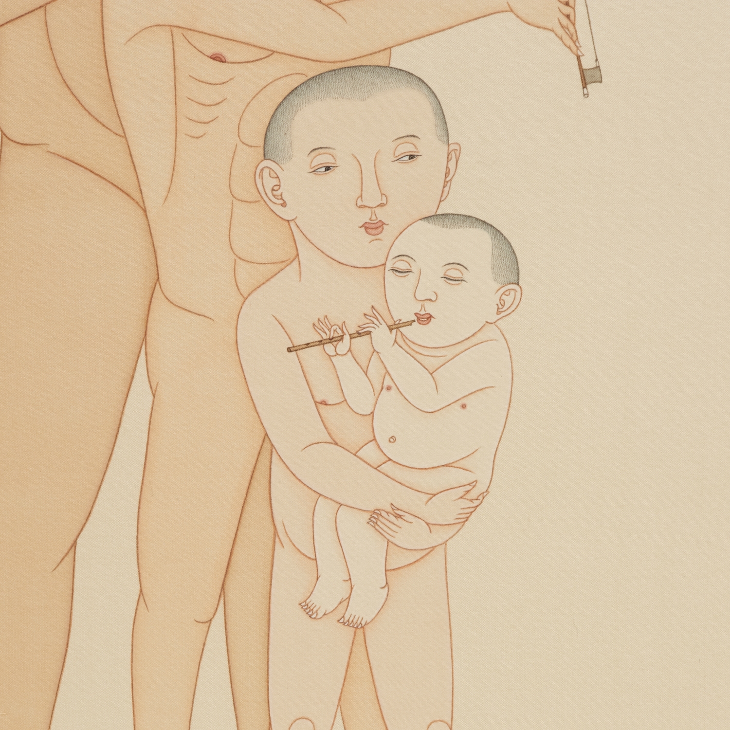 Artwork by Wilson Shieh, Wilson Ka Ho Shieh, watercolor on silk, 2004, Made of ink, watercolor and gouache on silk, pencil