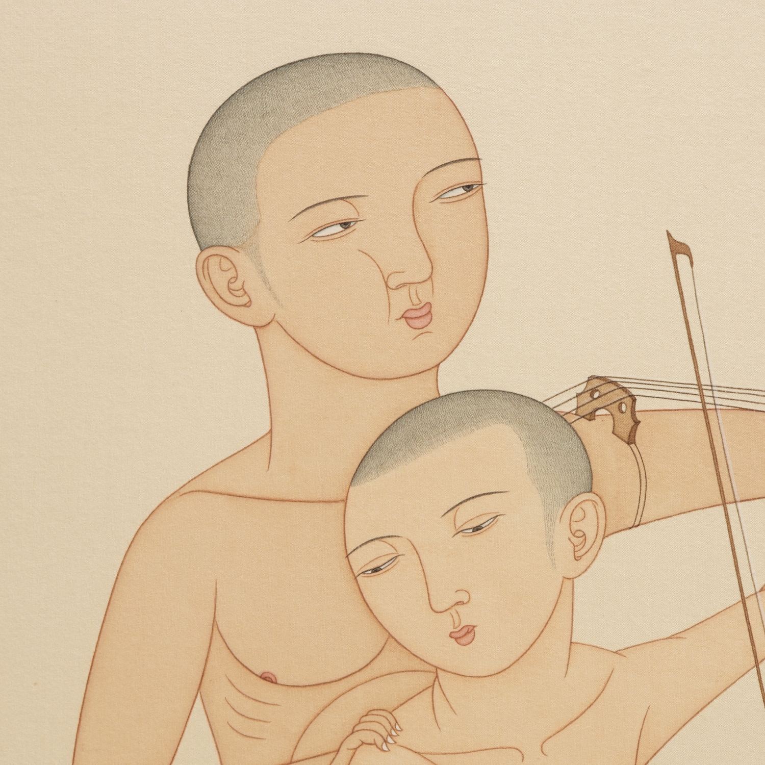 Artwork by Wilson Shieh, Wilson Ka Ho Shieh, watercolor on silk, 2004, Made of ink, watercolor and gouache on silk, pencil
