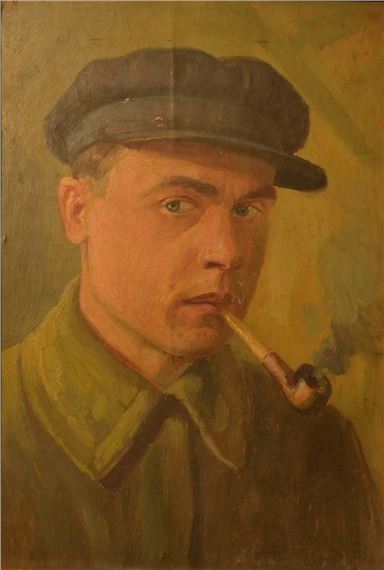 Male portrate by Ivan Nikolaevich Shulga, 1931