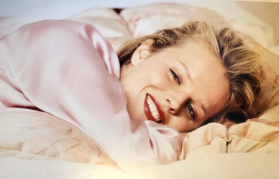 Artwork by Marc Hispard, Portraits of Eva Herzigova, Made of color prints on
