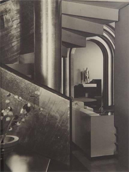 Untitled, female portrait and interior of a mansion by Marc Hispard, circa 1990