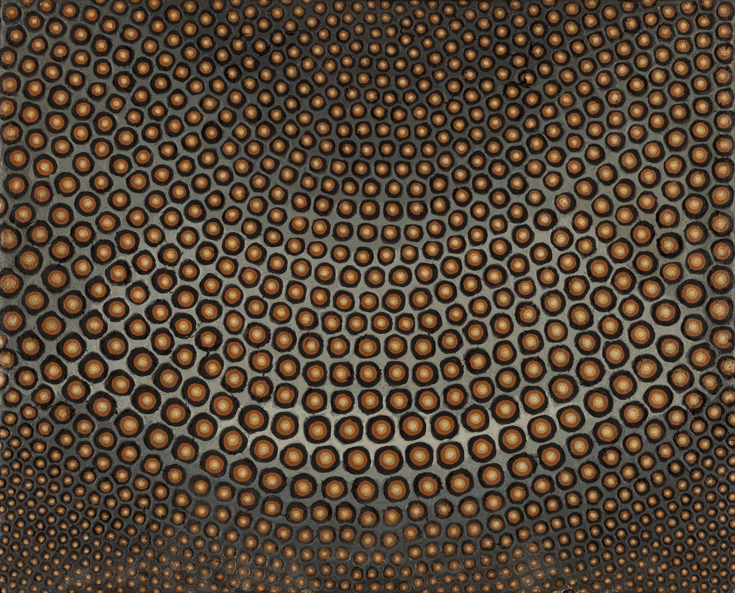 Artwork by Jerzy Rosolowicz, Neutrons – Painting V, Made of oil