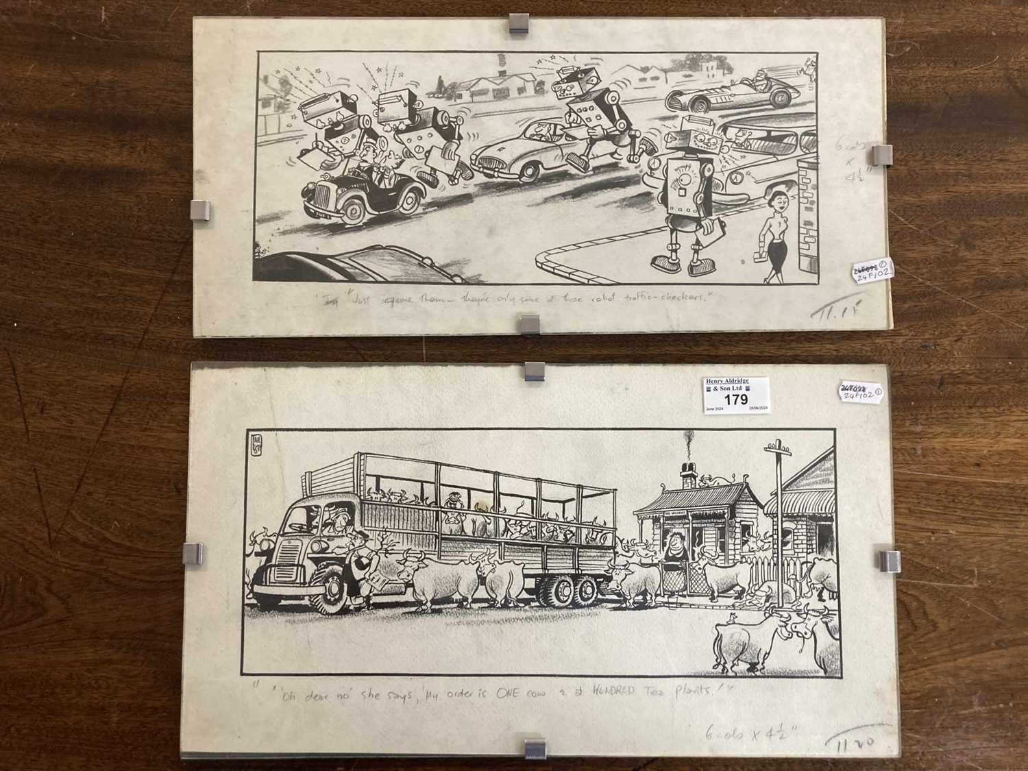 Paul Rigby | Pair of cartoon sketches | MutualArt