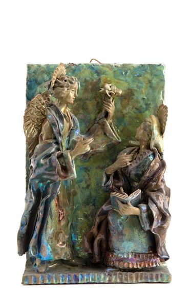 Glazed plaque "ANNOUNCEMENT". Caltagirone - Giuseppe Bonaccorso