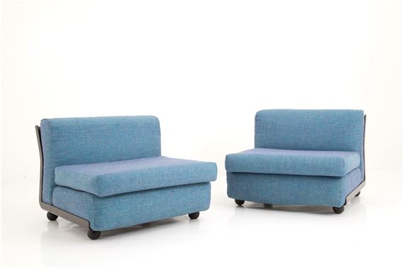 Pair of armchairs Amanta for B&B ITALIA by Mario Bellini