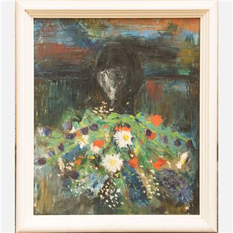 still life with flowers - Emeric Hajos