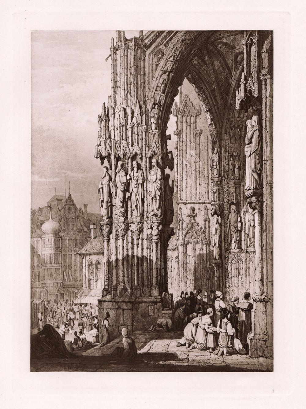 Samuel Prout | Samuel Prout Porch of Ratisbon Cathedral print signed ...