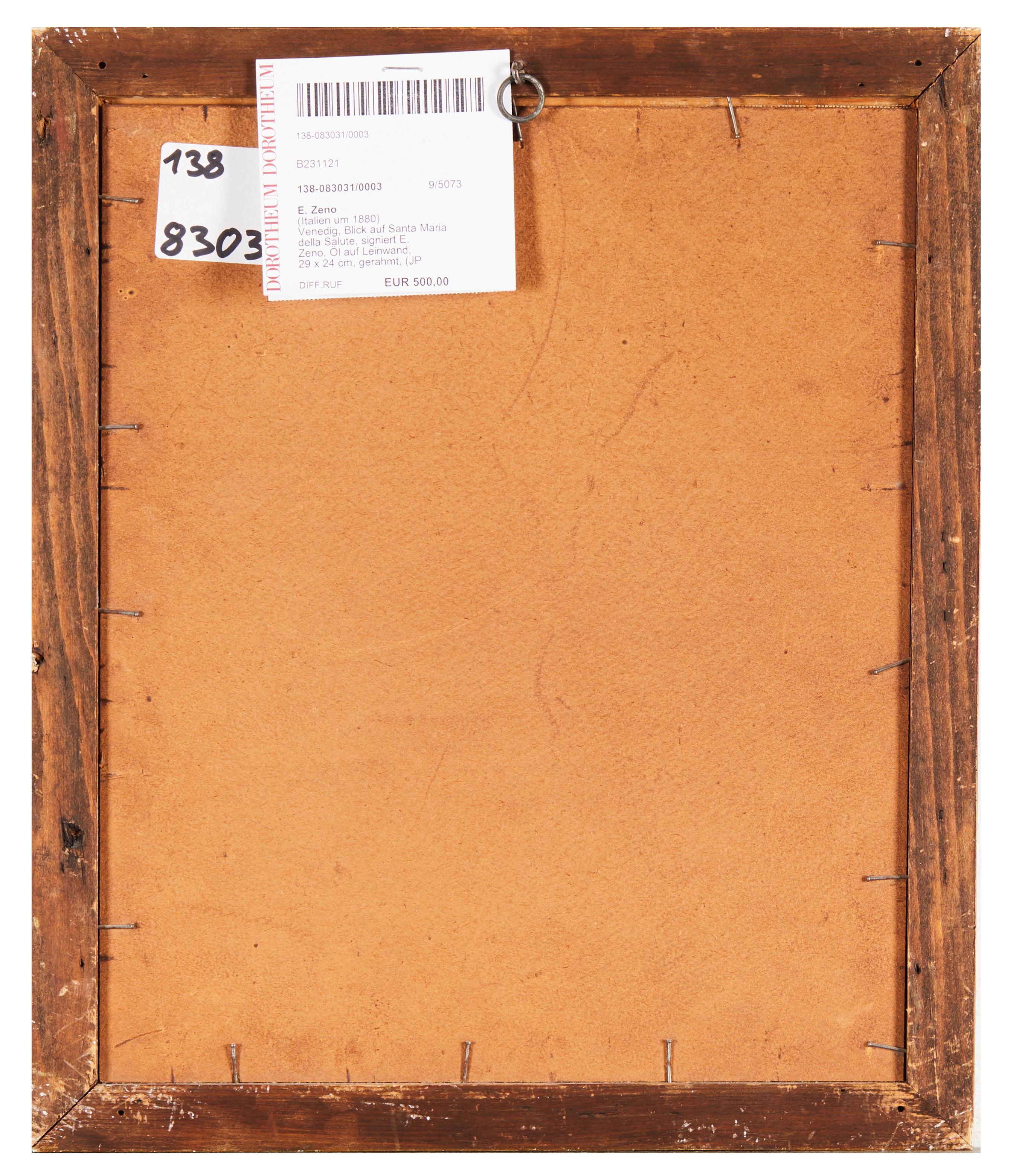 Artwork by E. Zeno, (Italien um 1880) Venedig, Made of Öl auf Leinwand