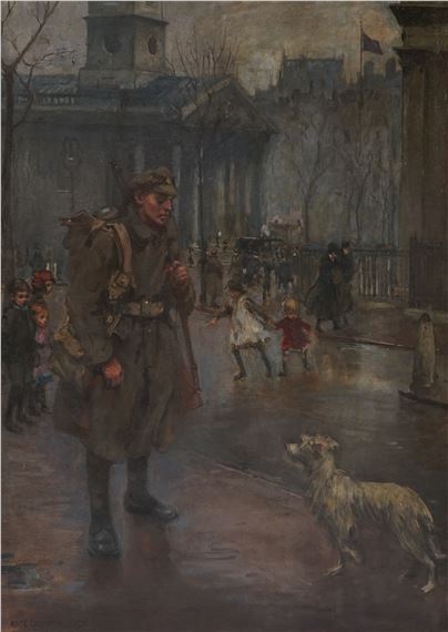 Kate Elizabeth Olver (British, 1881-1960) 'Return from the front, 1916'oil on canvassigned137 x by Kate Elizabeth Olver, 1916