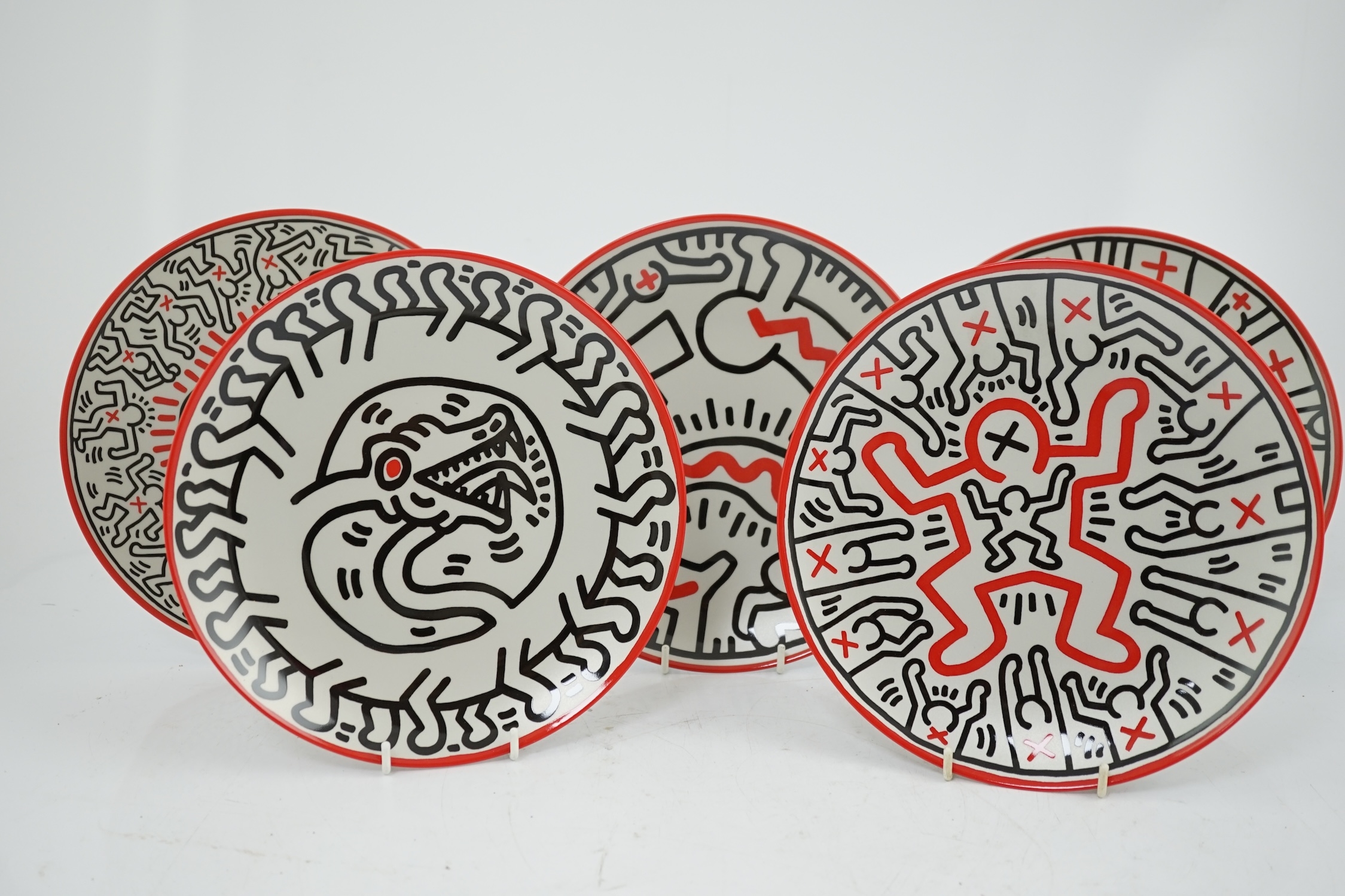 Keith Haring | Keith Haring (American, 1958-1990) designs, a set of six ...