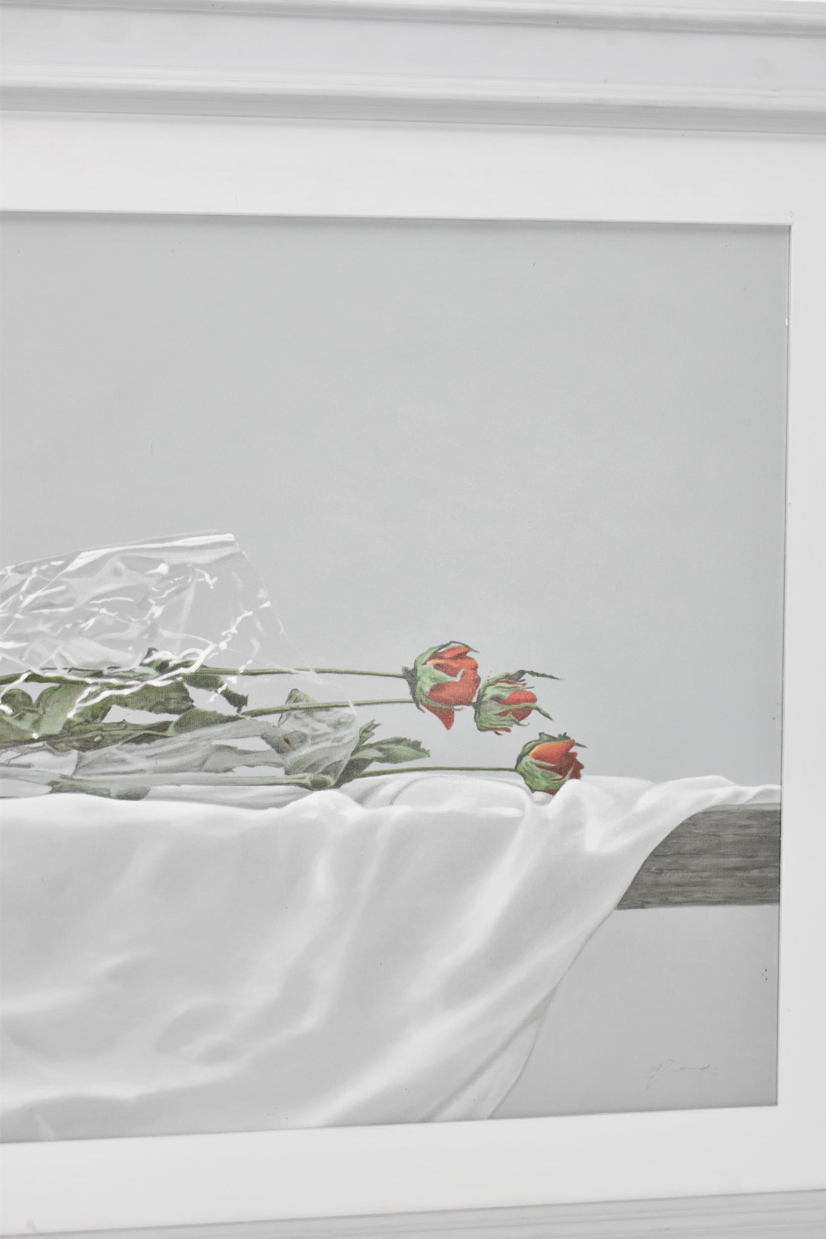 Artwork by Fernando Grandi, Fernando Grandi (B.1946) An oil on canvas still life entitled 'roselline recise, Made of oil on canvas